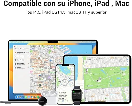 UGREEN Rastreador GPS + Funda y llavero