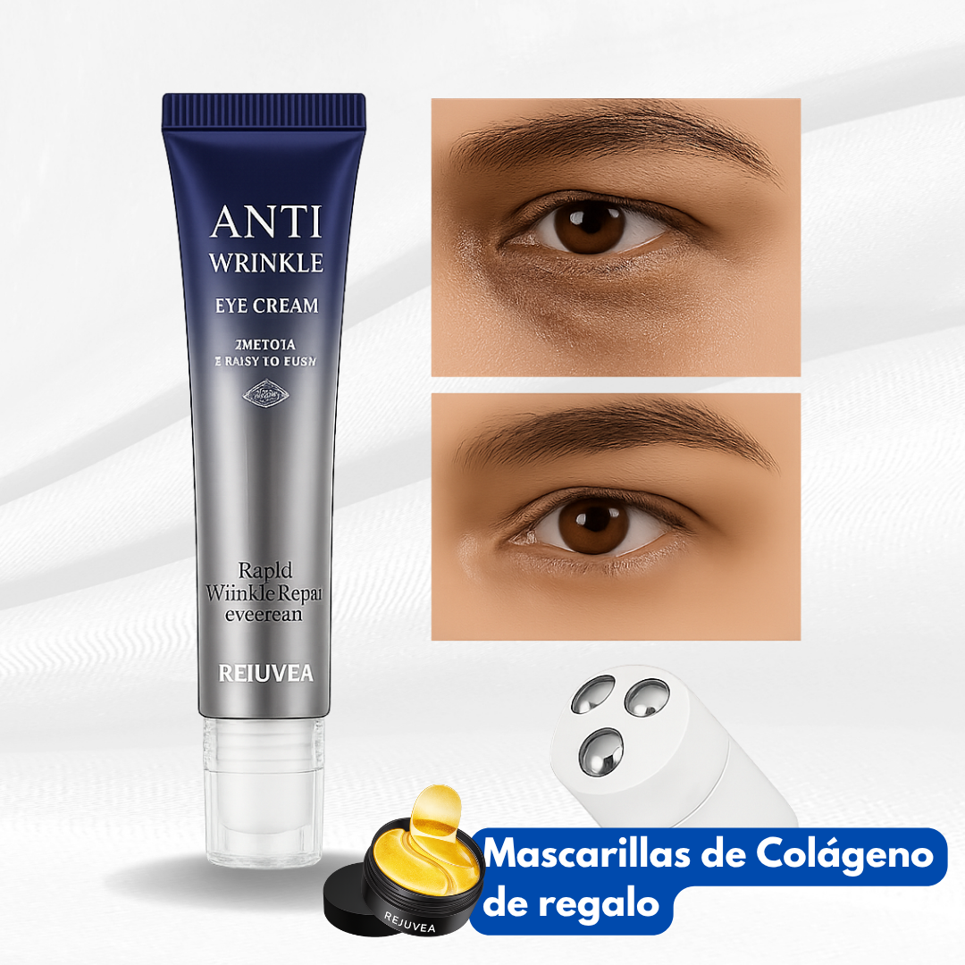 Crema Rejuvea Antiarrugas para Ojos + Mascarillas de Colágeno de Regalo