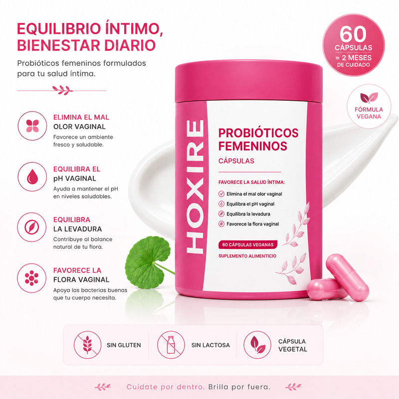 Hoxire Vaginal Probiotic | Intimate Flora and Healthy pH | 60 Vegan Capsules