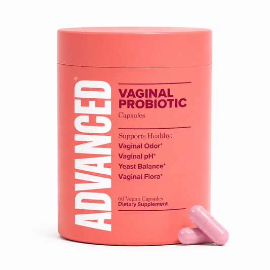 Probiótico Vaginal Hoxire Advanced 60 Cápsulas frasco rosa